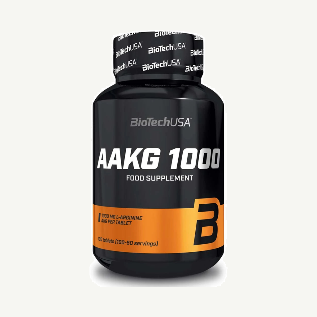 Förpackningen till BioTechUSA AAKG 1000 100 tabs