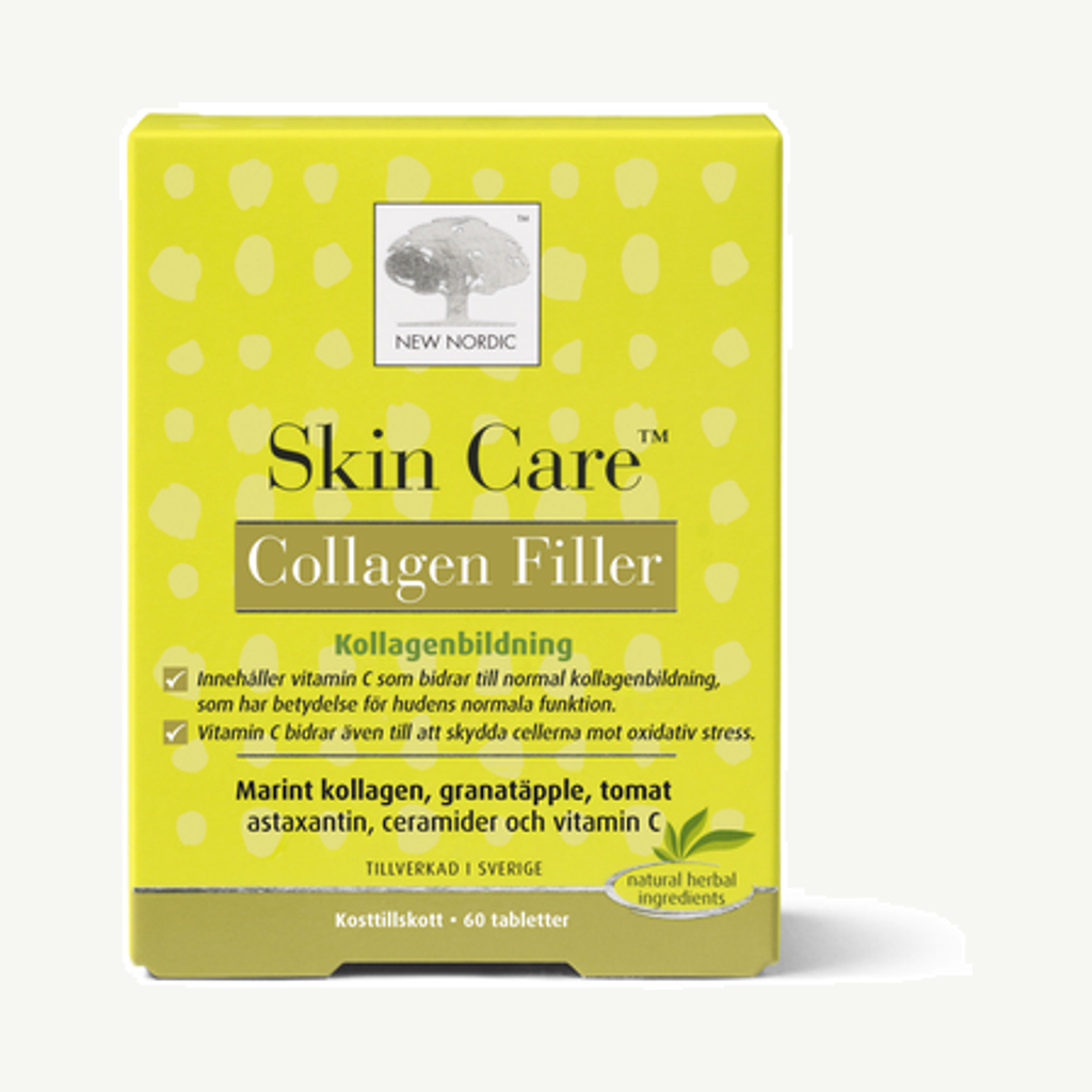 Förpackningen till Skin Care Collagen Filler 60t
