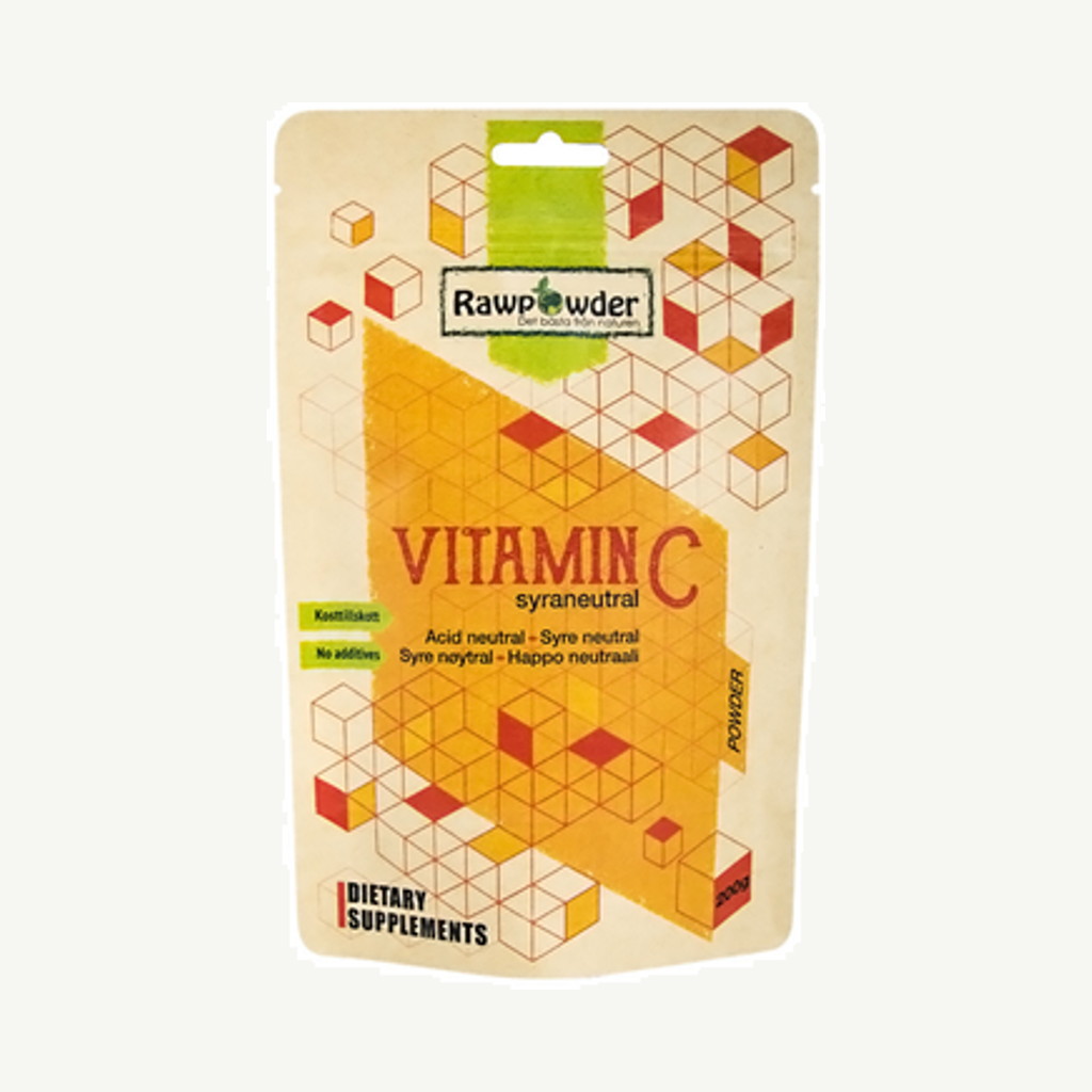 Förpackningen till Vitamin C Syraneutral 200 g