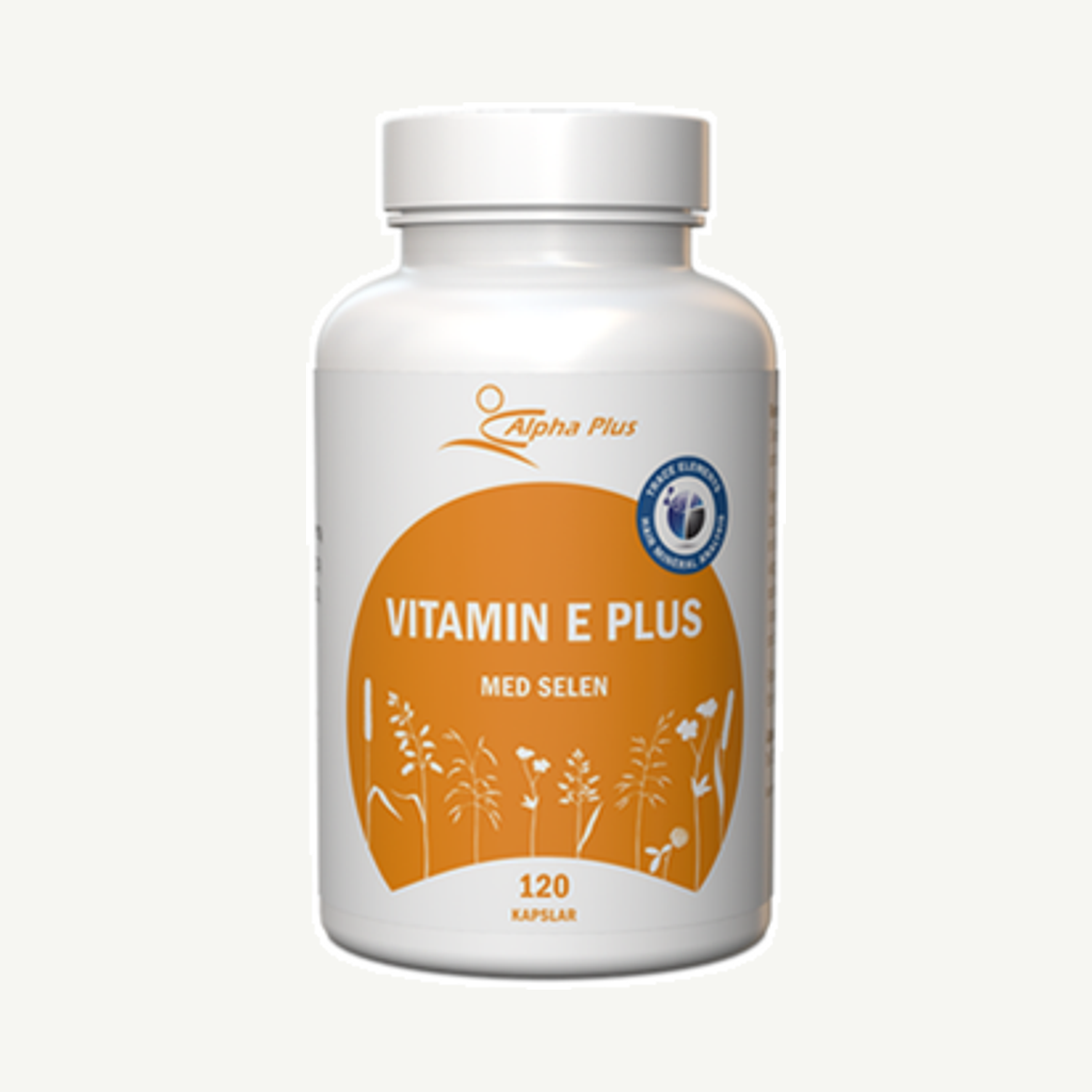 Förpackningen till Vitamin E Plus 120k