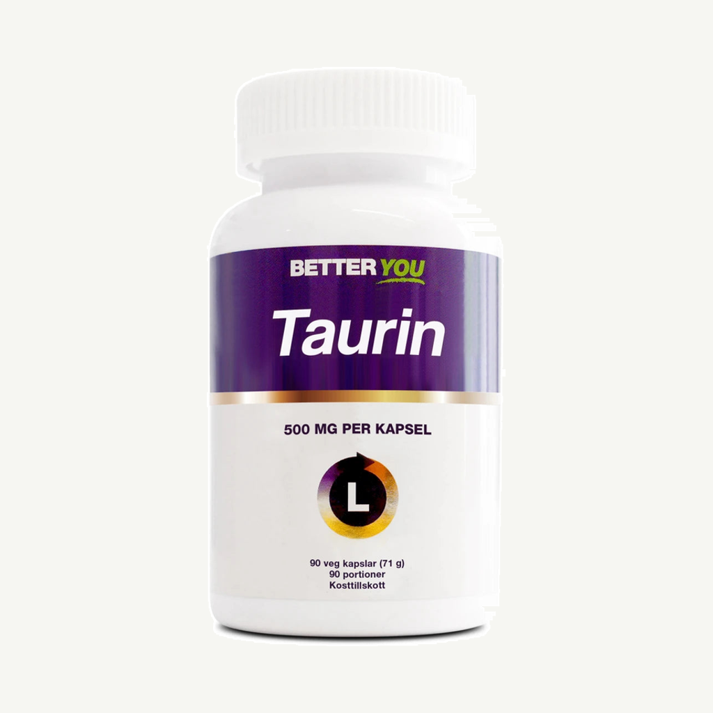 Förpackningen till Better You Taurin 90 caps