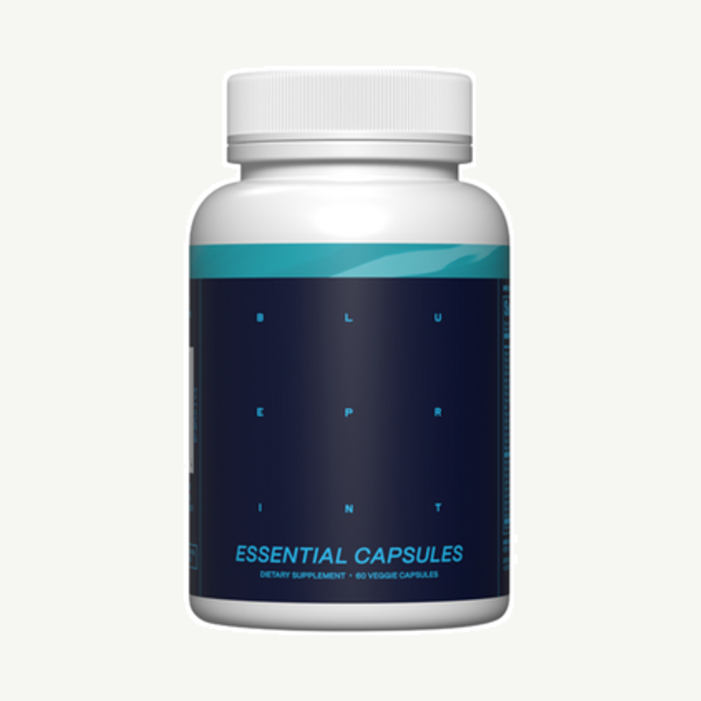 Förpackningen till Essentials Capsules 60k