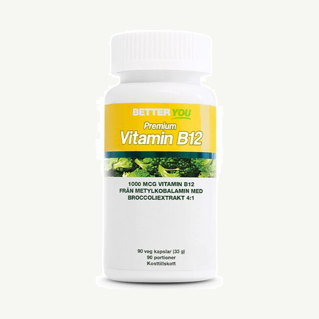 Förpackningen till Premium Vitamin B12 90 kapslar