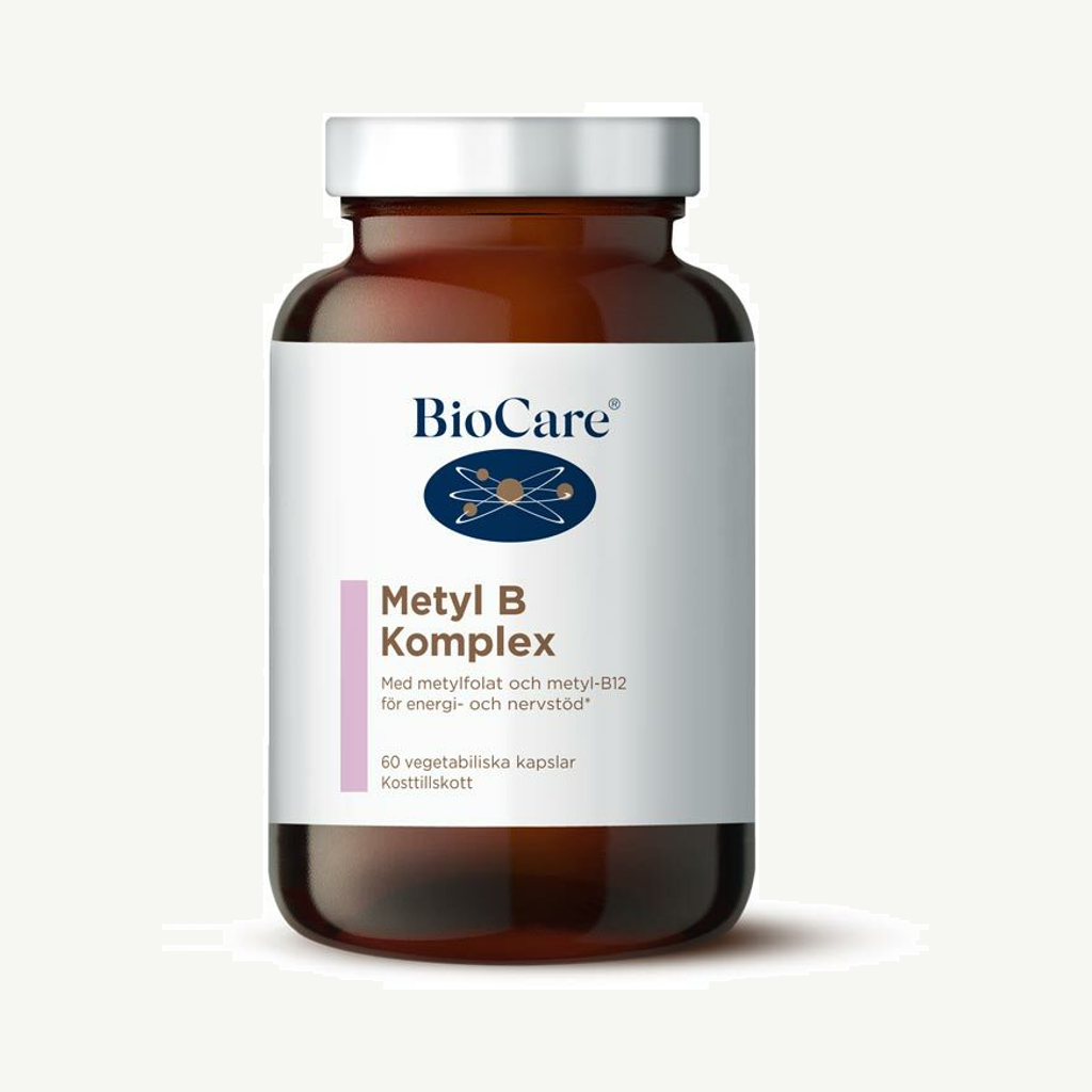 Förpackningen till BioCare Metyl B Komplex 60 kapslar