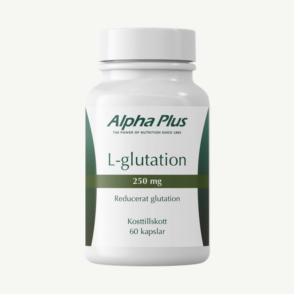 Förpackningen till L-glutation 250 mg 60 kap