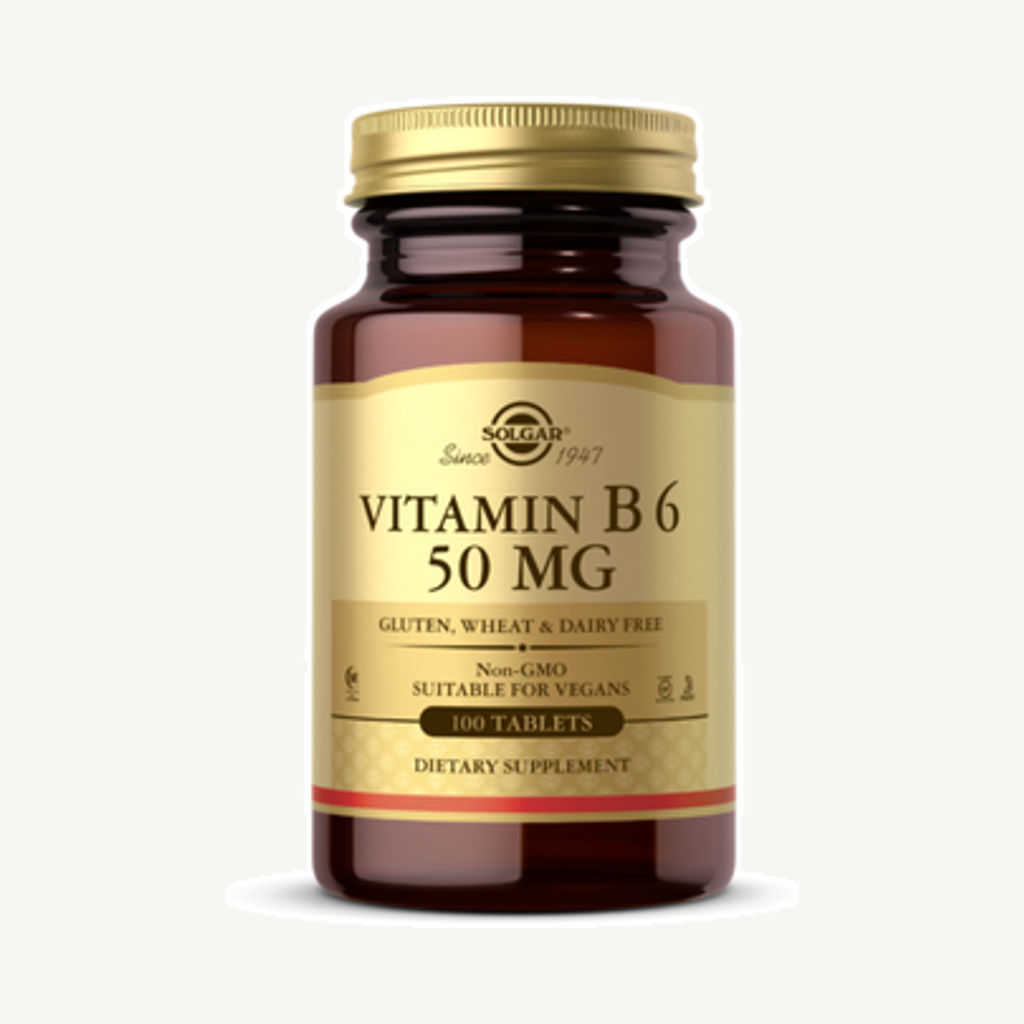 Förpackningen till Vitamin B6 50mg 100t