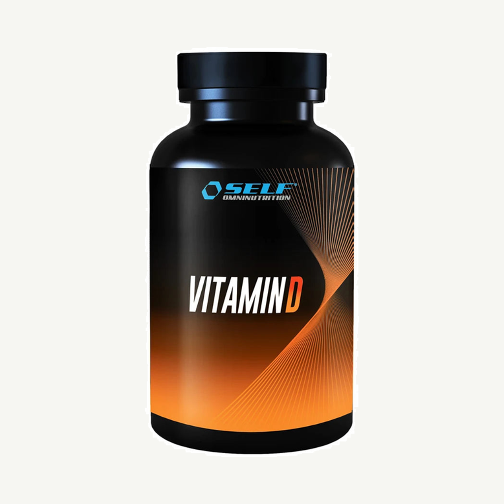 Förpackningen till Self Omninutrition Vitamin D 100 caps