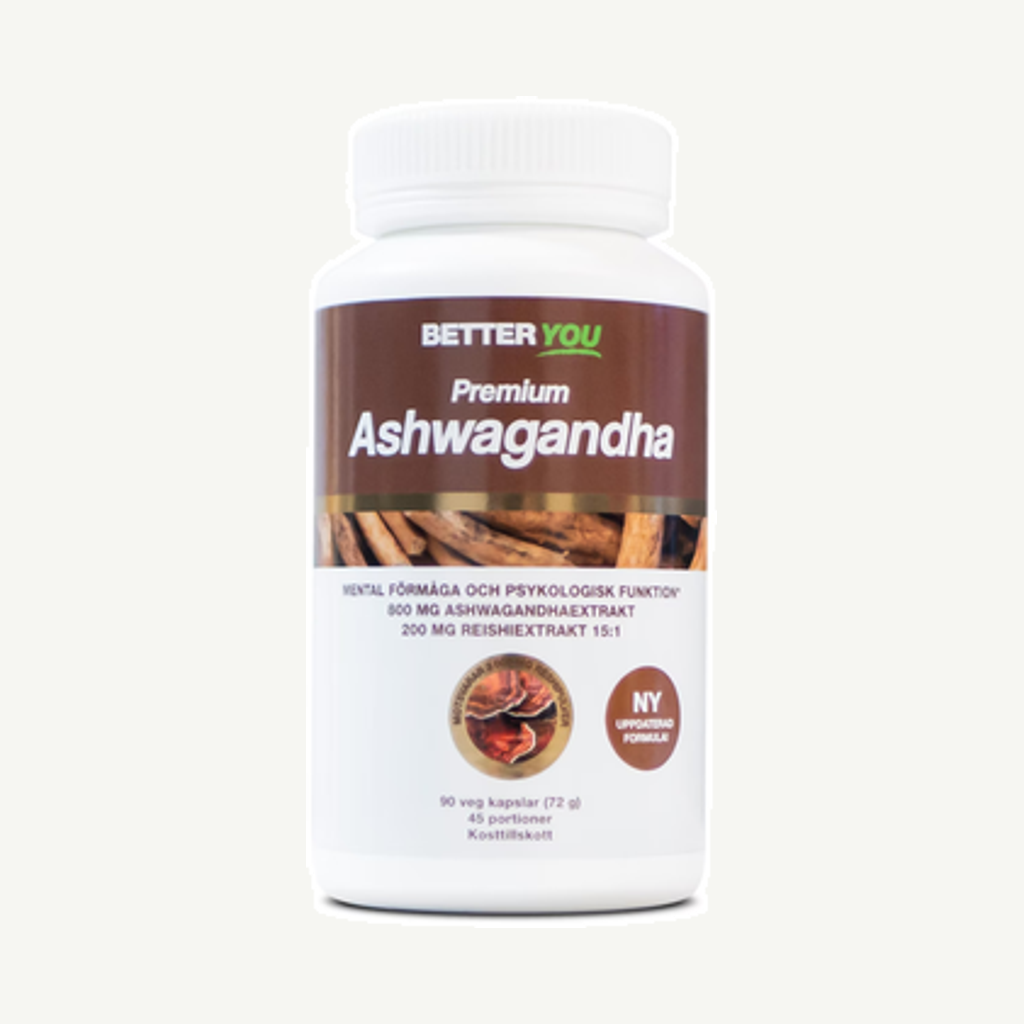 Förpackningen till Better You Premium Ashwagandha Kapslar, 90 st