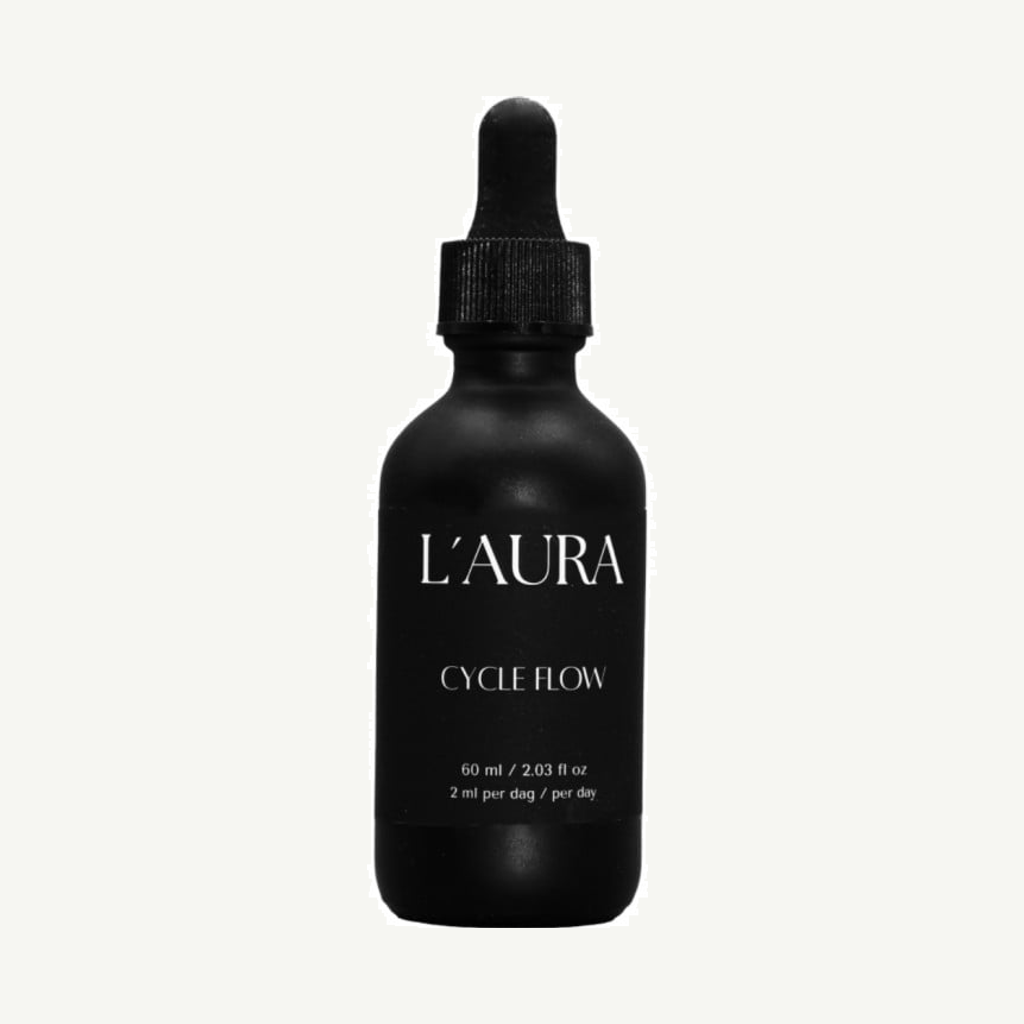 Förpackningen till L’AURA Cycle Flow 60 ml