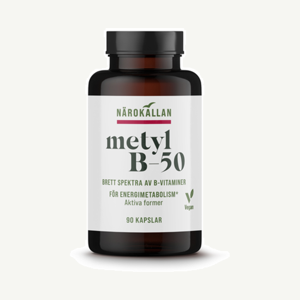Förpackningen till Metyl B-50 90 kapslar