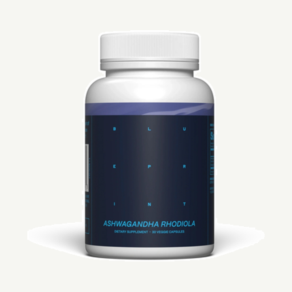 Förpackningen till Ashwagandha + Rhodiola 30k