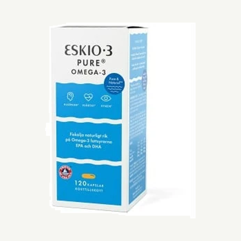 Förpackningen till Pure Omega-3, 120 kapslar