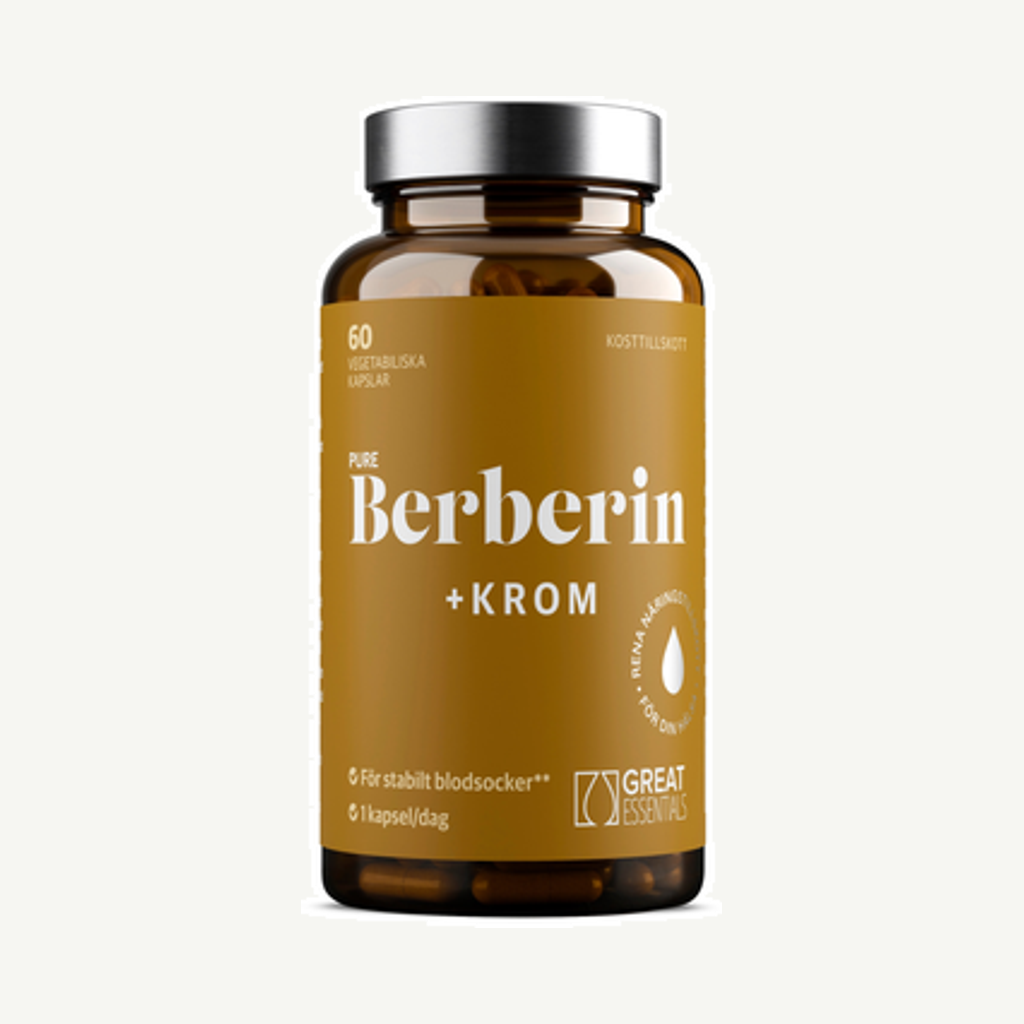 Förpackningen till Berberin + Krom 60k