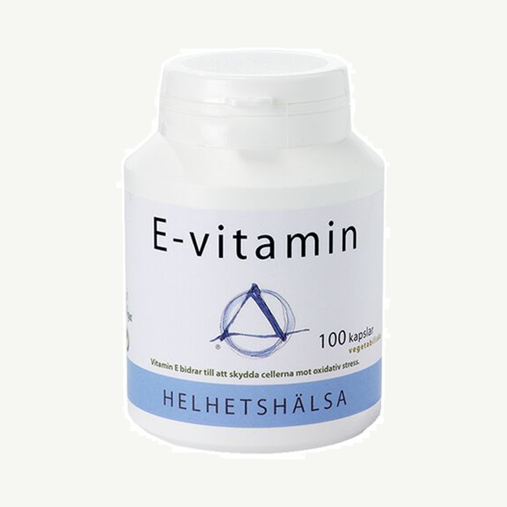 Förpackningen till E-vitamin 100 kapslar