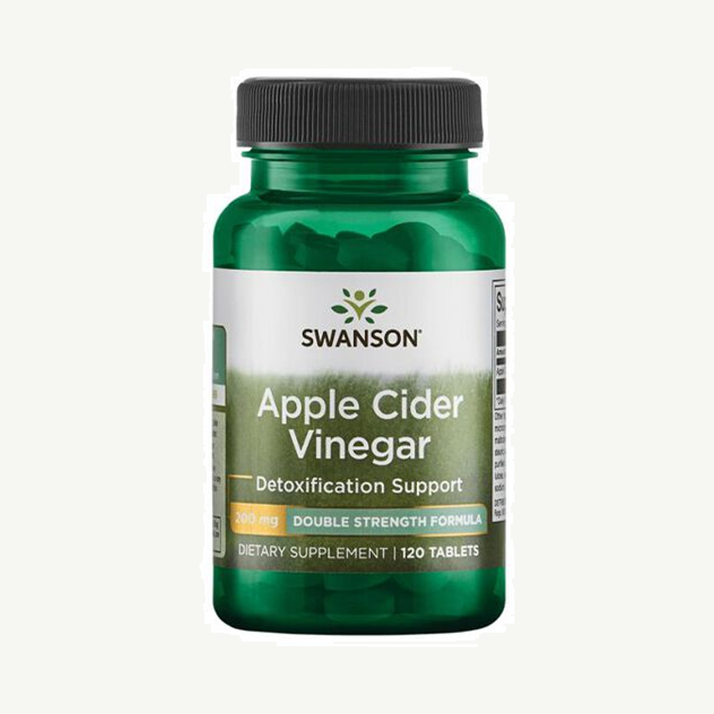 Förpackningen till Äppelcidervinäger 200 mg 120 tabletter