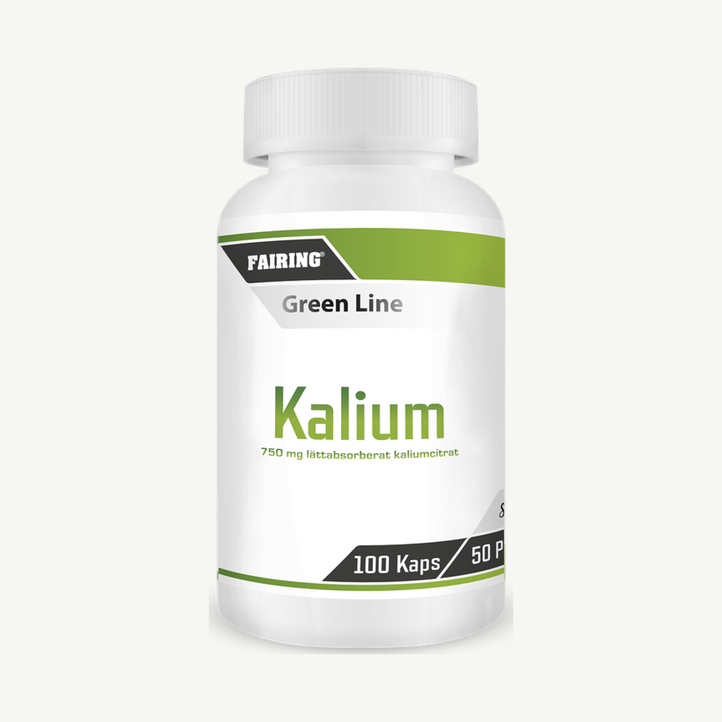 Förpackningen till Kalium 100 Kapslar