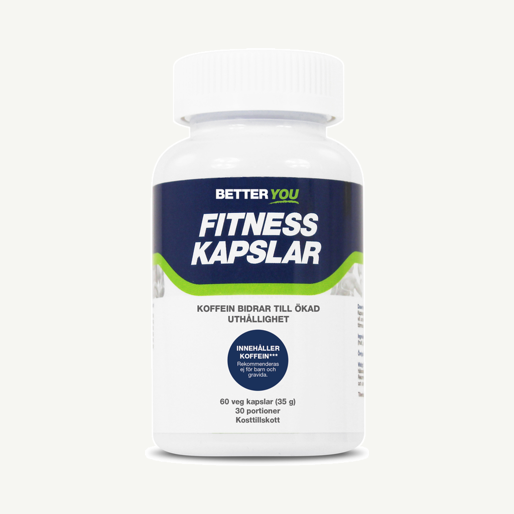Förpackningen till Better You Fitness Kapslar Koffein 60 kapslar