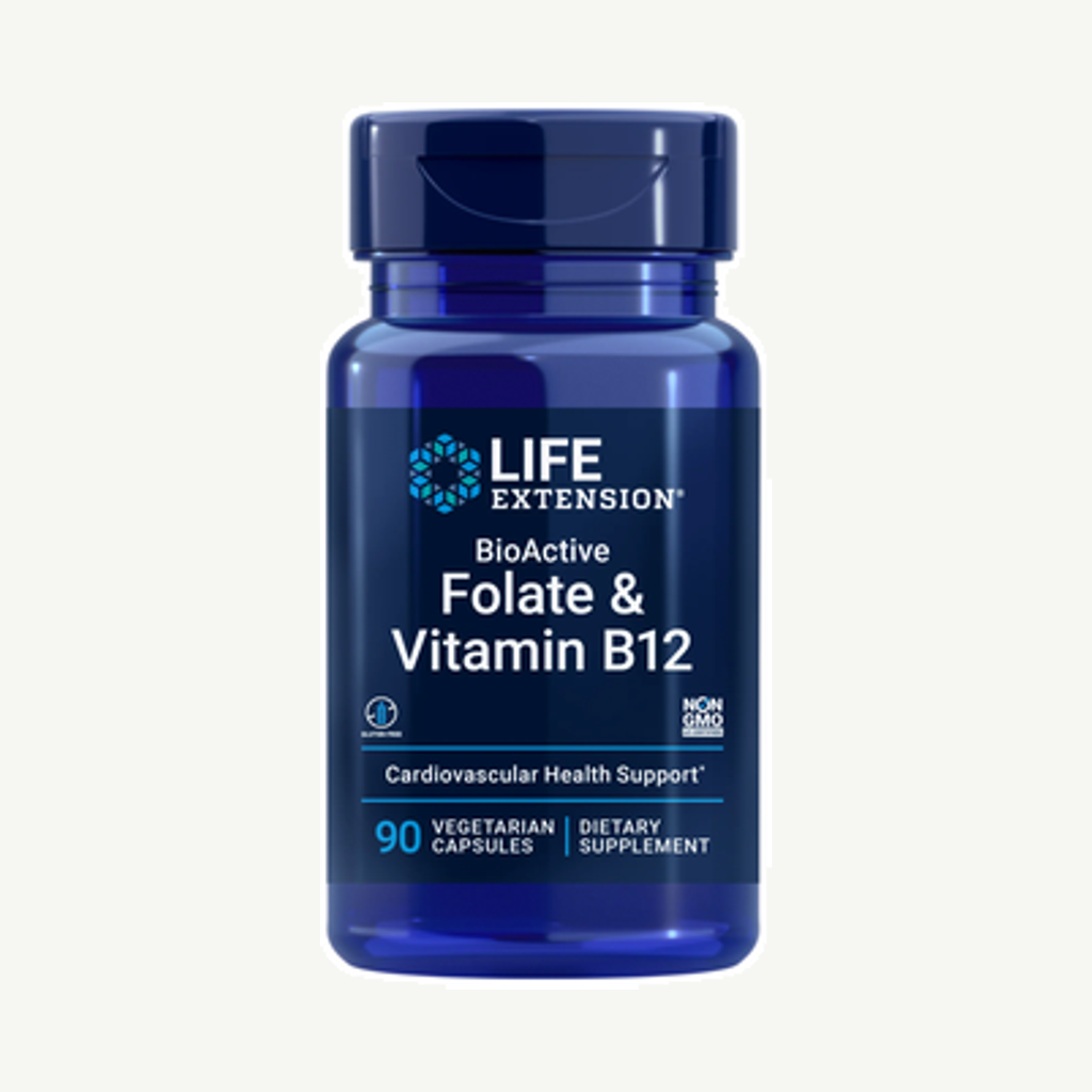 Förpackningen till BioActive Folate & B12 90k