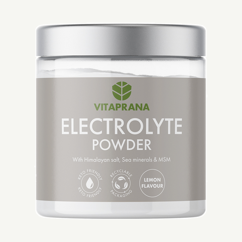 Förpackningen till Vitaprana Electrolyte Powder Lemon 375g