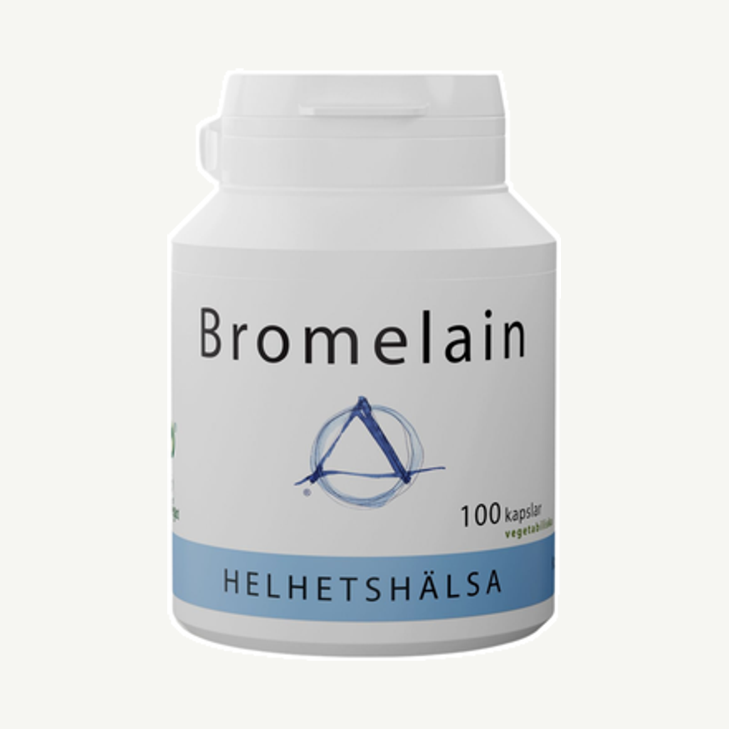 Förpackningen till Helhetshälsa Bromelain Kapslar, 100 st