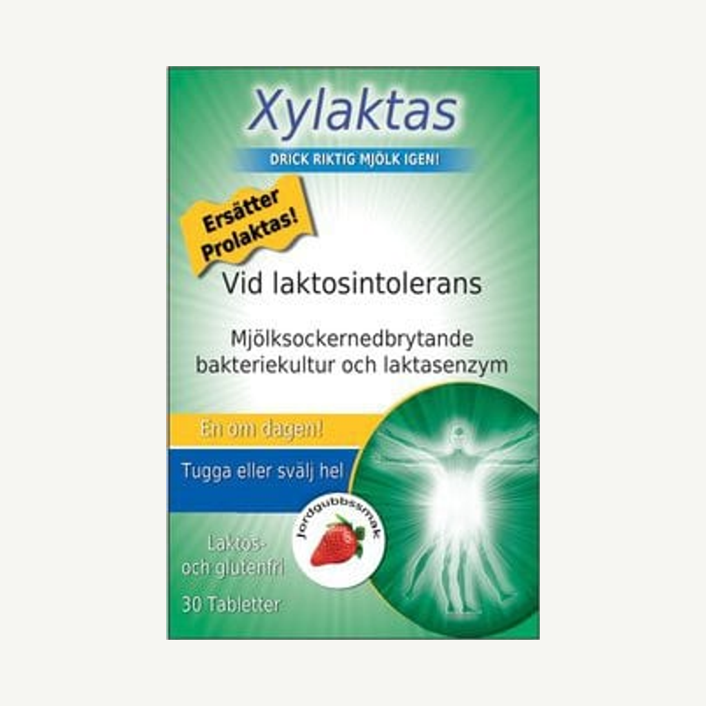 Förpackningen till Xylaktas 30 tabletter