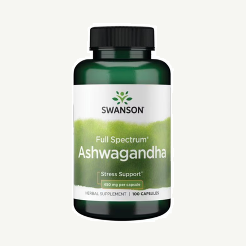 Förpackningen till Full Spectrum Ashwagandha 450mg 100k