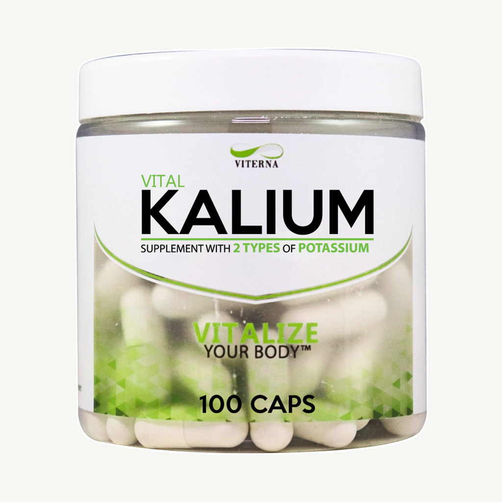 Förpackningen till Viterna Kalium 100 kapslar