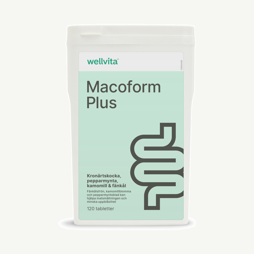 Förpackningen till Wellvita MacoformPlus 120 tabletter