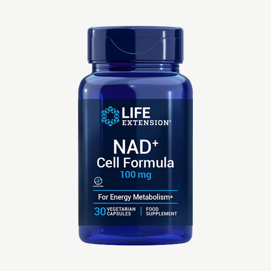 Förpackningen till NAD+ Cell Formula 100 mg 30 kapslar