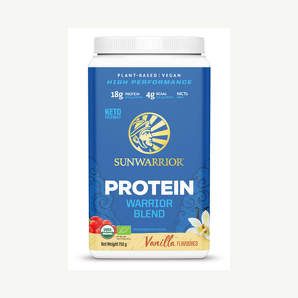 Förpackningen till Warriorblend Vanilj 750g