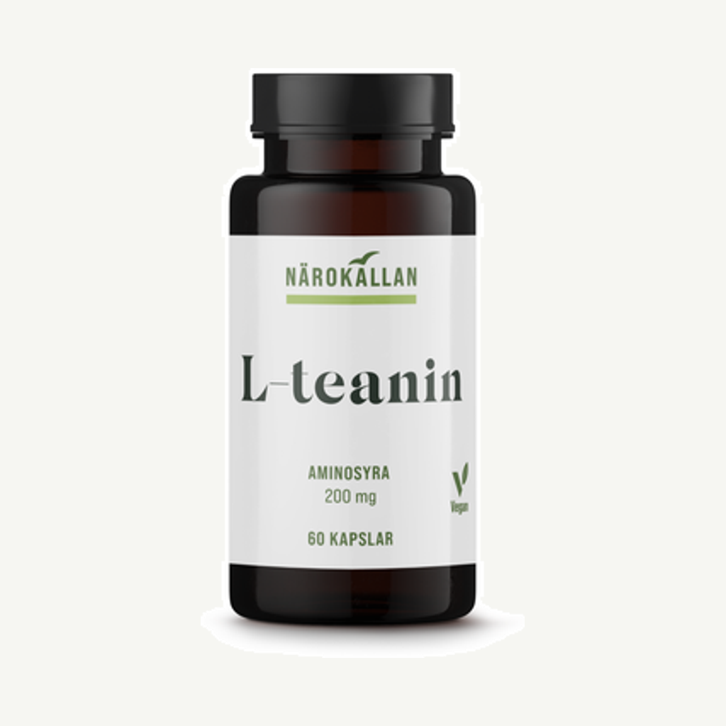 Förpackningen till L-Teanin 200mg 60k
