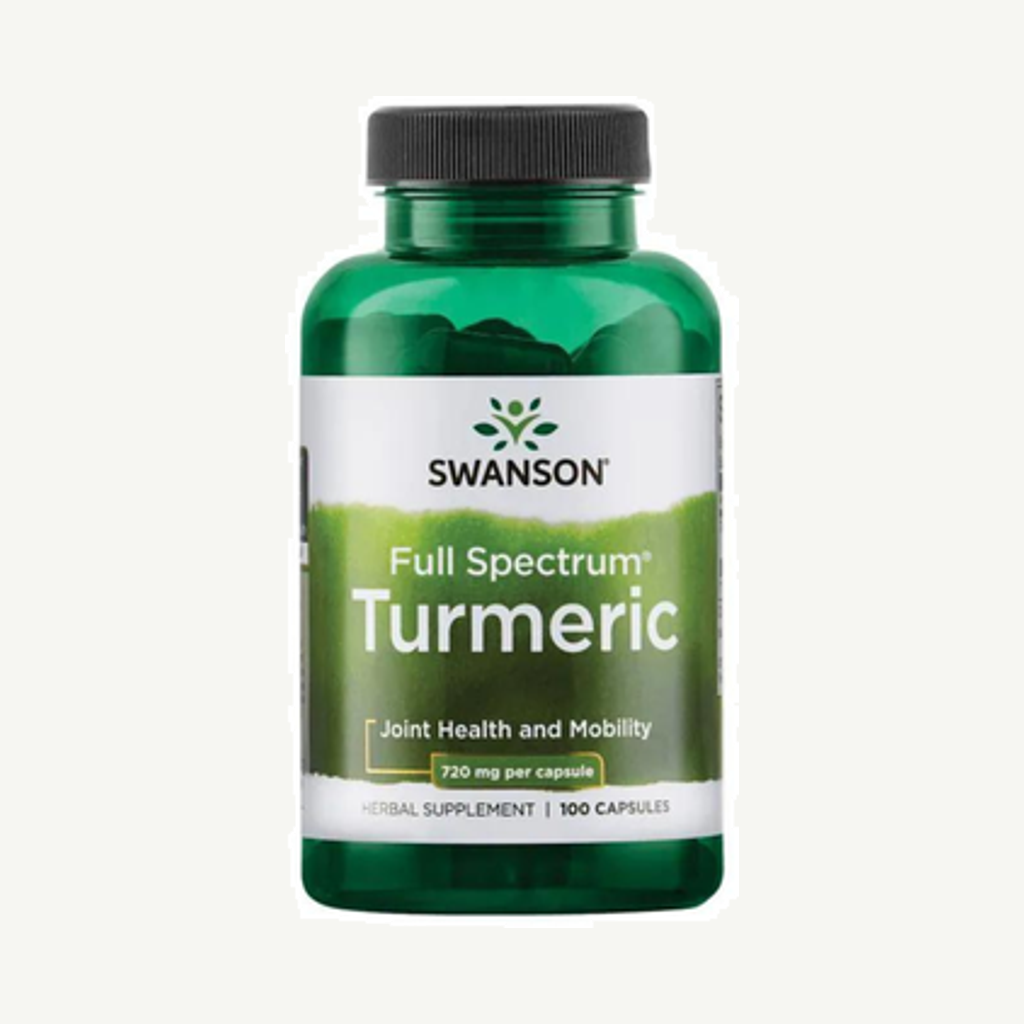 Förpackningen till Full Spectrum Turmeric 720mg 100k