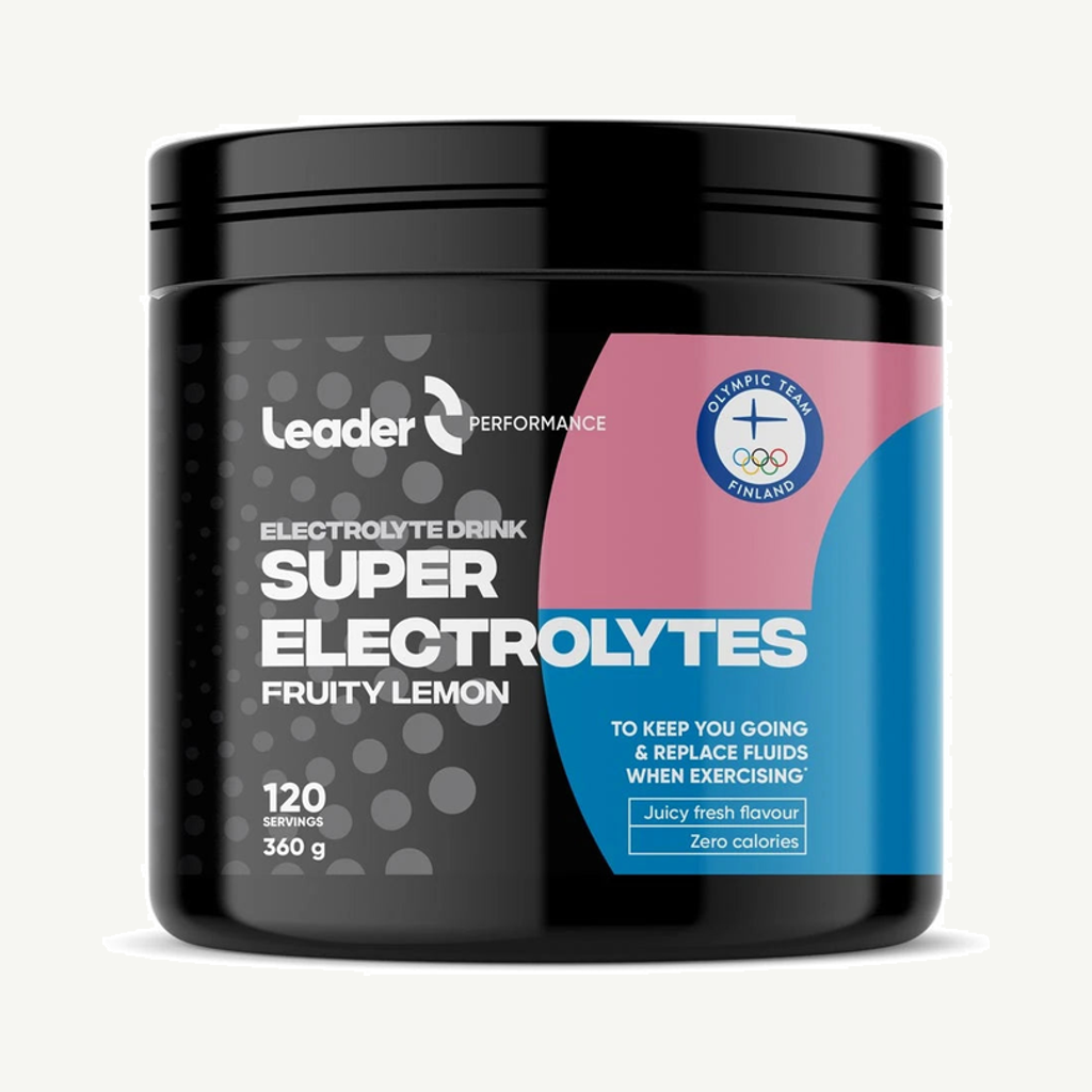 Förpackningen till Leader Performance Electrolyte powder 360 g