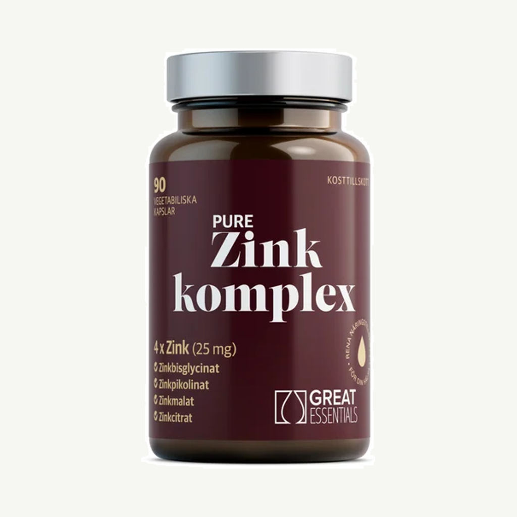 Förpackningen till Zinkkomplex 25mg 90k