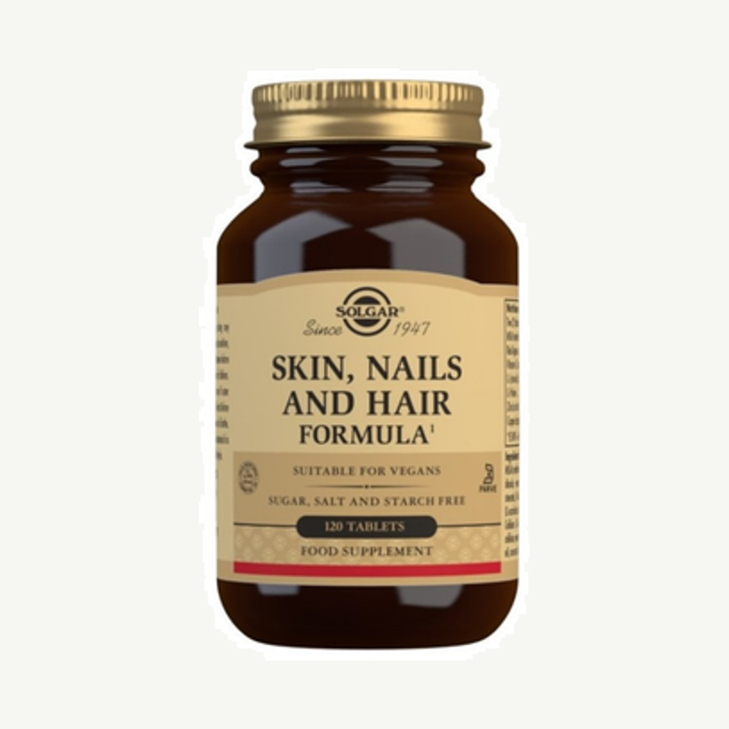 Förpackningen till Skin Nails & Hair 120t