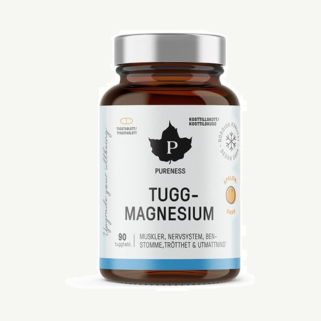 Förpackningen till Tuggmagnesium 90 tabletter