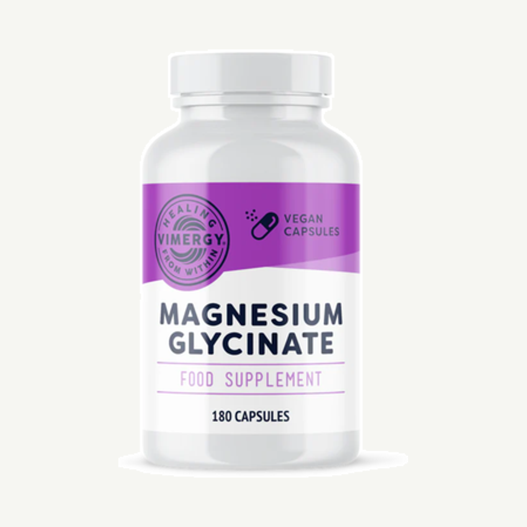 Förpackningen till Magnesium Glycinate 180k