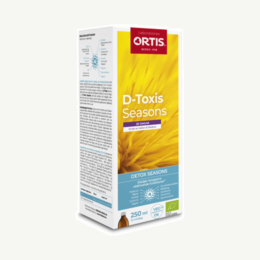 Förpackningen till D-Toxis Seasons 250ml