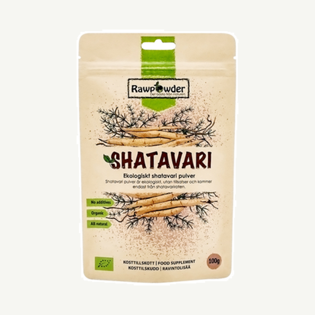 Förpackningen till Shatavaripulver 100g