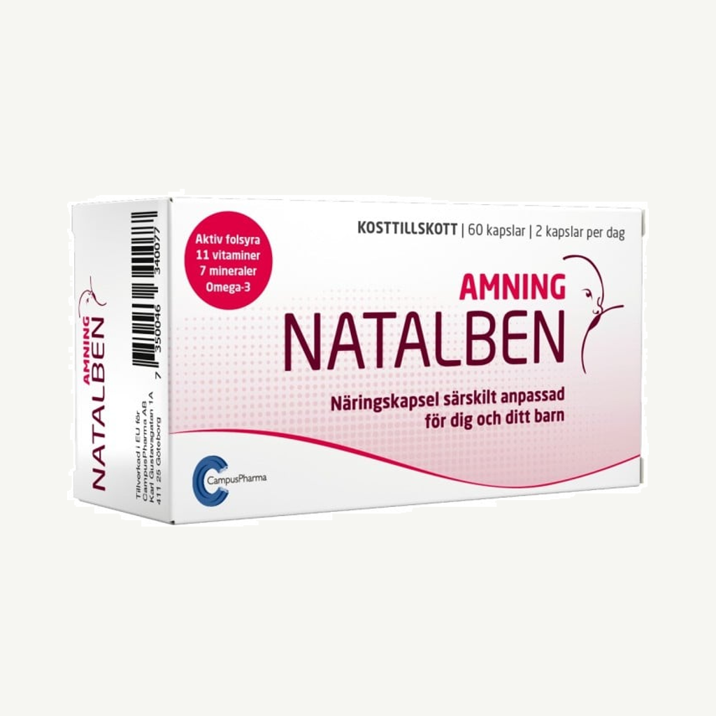Förpackningen till Natalben Amning 60 kapslar