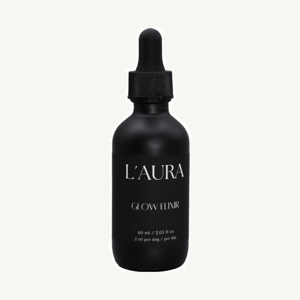 Förpackningen till L’AURA Glow Elixir 60 ml