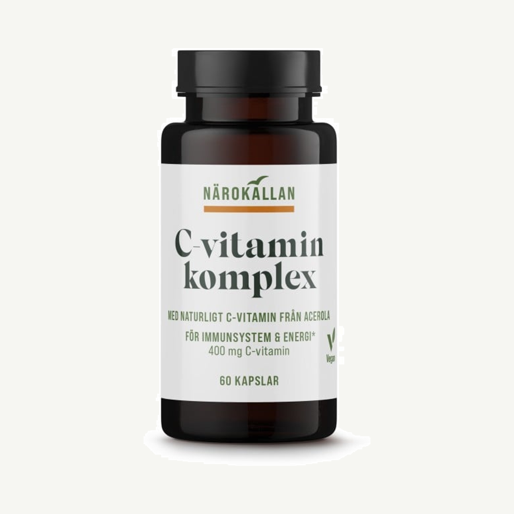 Förpackningen till Närokällan C-vitaminkomplex 60 kapslar