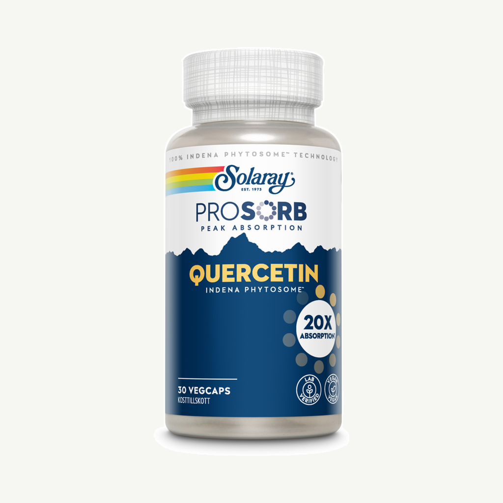 Förpackningen till Solaray Prosorb Quercetin 30 kapslar