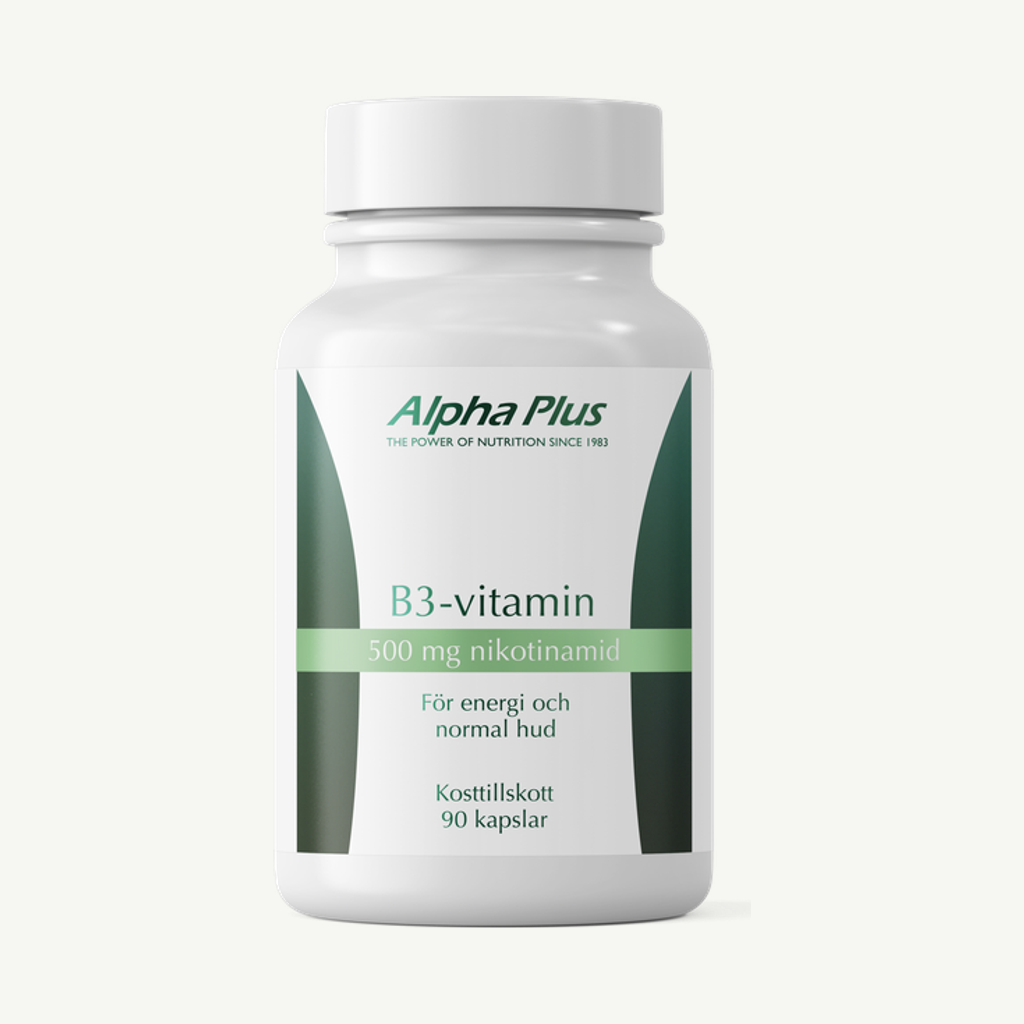 Förpackningen till B3-vitamin 500 mg 90 kap