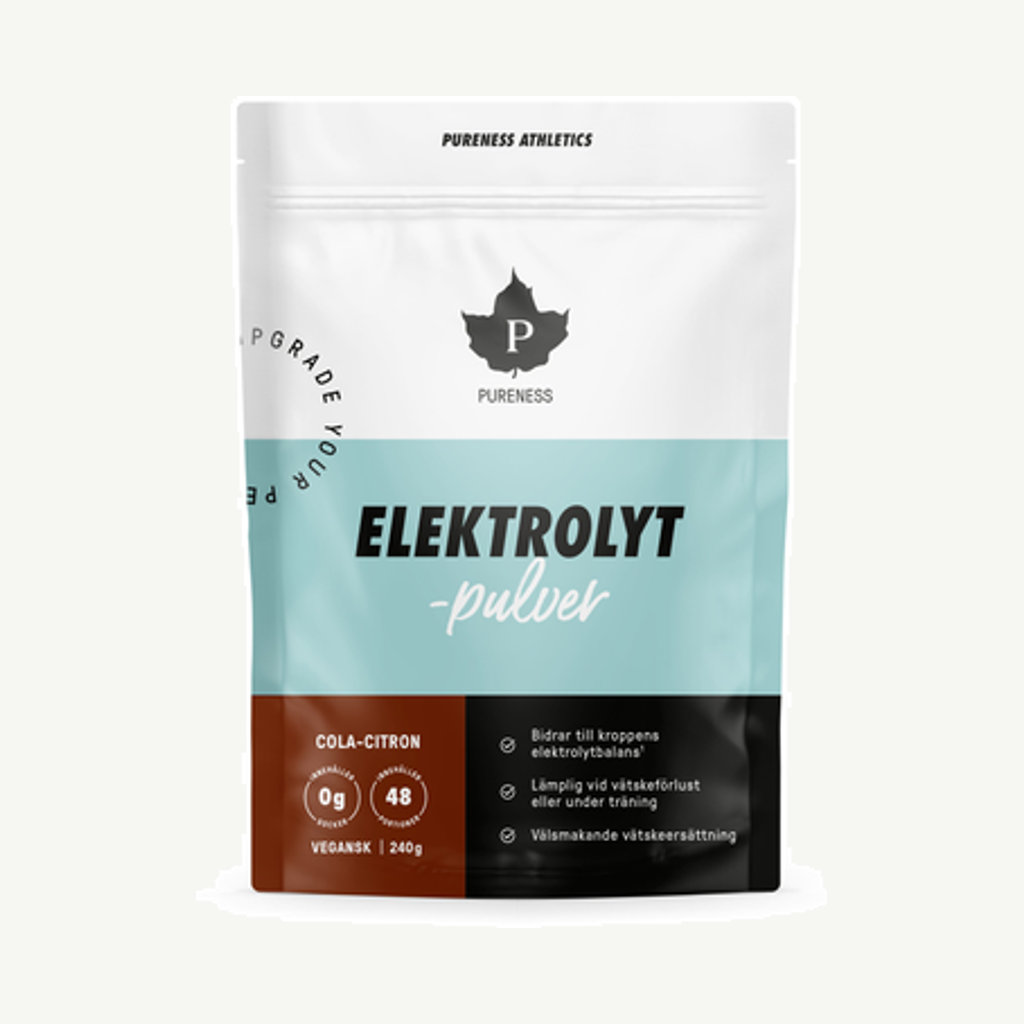 Förpackningen till Elektrolytpulver Cola-Citron 240g