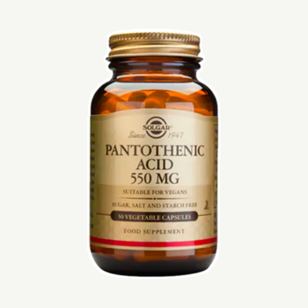 Förpackningen till Panthotenic Acid 550mg 50k