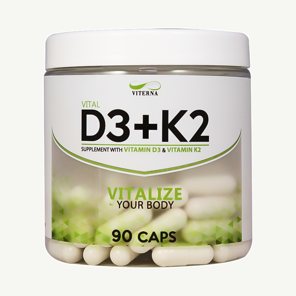 Förpackningen till Viterna Vital D3 + K2 90 kapslar