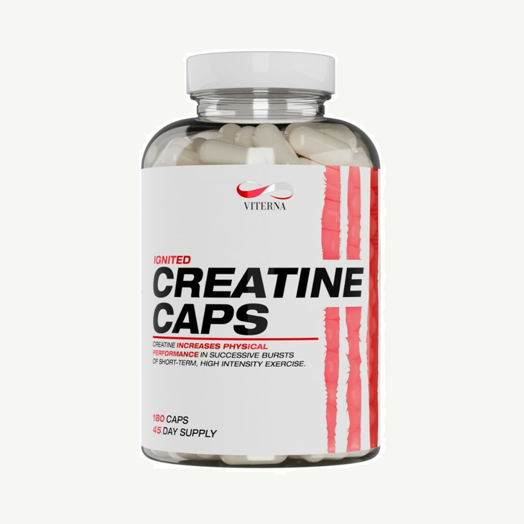 Förpackningen till Ignited Creatine caps 180 st