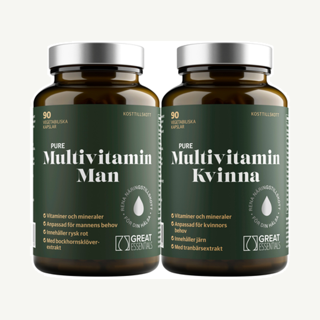 Förpackningen till Mutivitamin Man & Kvinna 2x90k