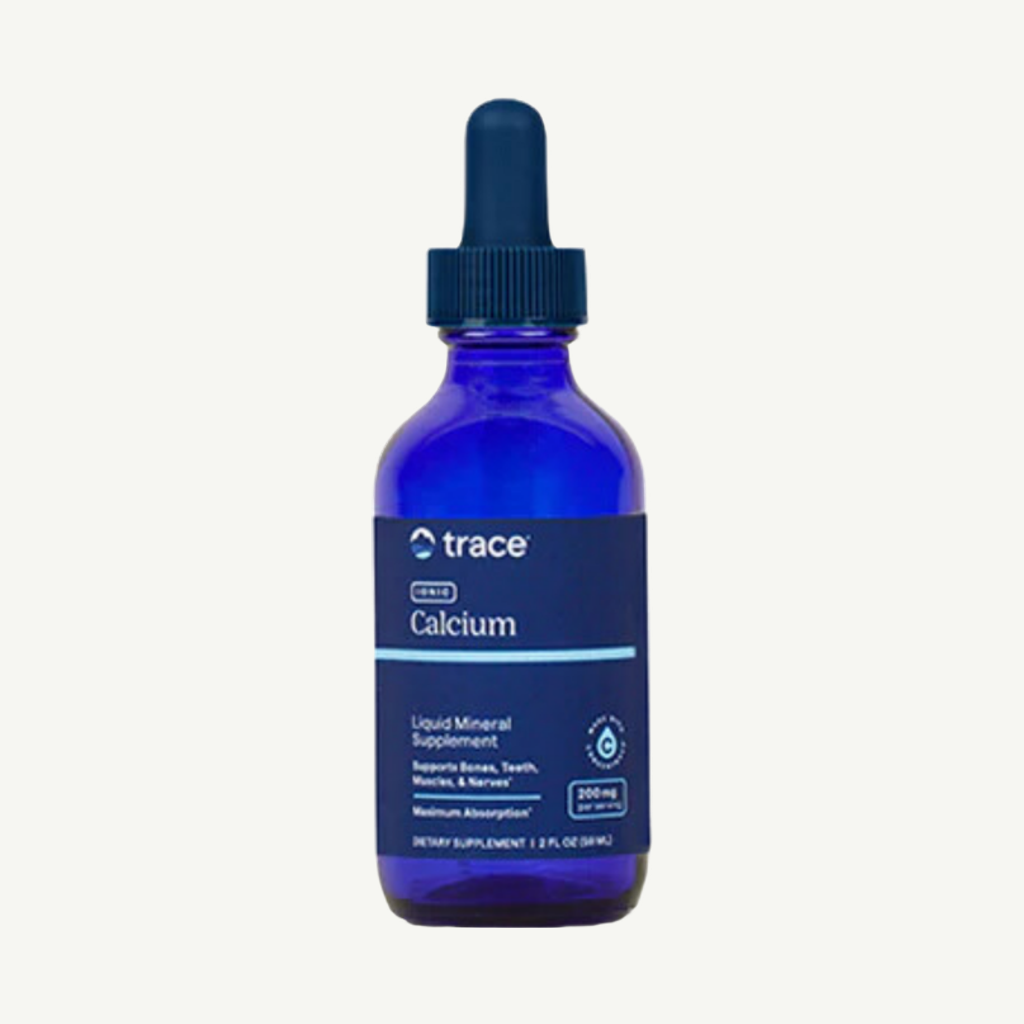 Förpackningen till Trace Minerals Liquid Ionic Calcium 200 mg 59 ml